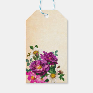 Etiqueta Para Presente Tag florais customizáveis do presente