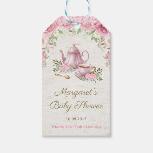 Etiqueta Para Presente Tag floral do presente do favor de tea party dos