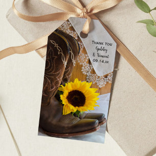 Etiqueta Para Presente Tag ocidentais do favor do casamento do laço do