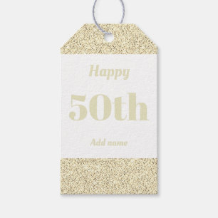 Etiqueta Para Presente Tag personalizados bonito 50th do presente de