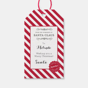 Etiqueta Para Presente Tag personalizados do presente do papai noel, Tag