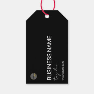 ETIQUETA PARA PRESENTE TAG PREÇO DO PRODUTO DE LOGOTIPO DE EMPRESAS NEGRA