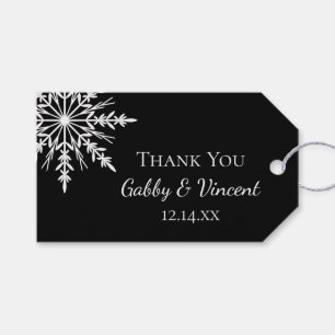 Etiqueta Para Presente Tag preto e branco do favor do casamento no