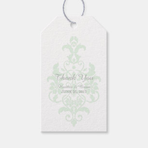 Etiqueta Para Presente Tag subtis verdes do presente de casamento tema