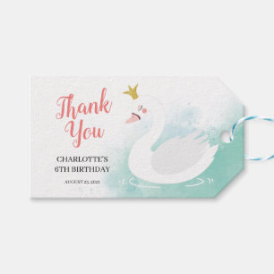 Etiqueta Para Presente Tag Swan Princess Festa de aniversário Favor, Lag