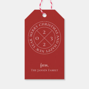 Etiqueta Para Presente Tag vermelhos festivos do presente do logotipo