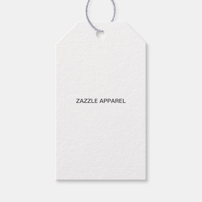 Etiqueta Para Presente Tag Zazzle Roupa (Frente)