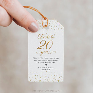 Etiqueta Para Presente Tags de Favor de Festa de 20º Aniversário - GAC27b