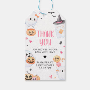 Etiqueta Para Presente Tags de Favor do Pequeno Boo do Fantasma Rosa