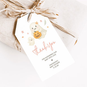 Etiqueta Para Presente Tags de favorecimento do Chá de fraldas Boo Hallow