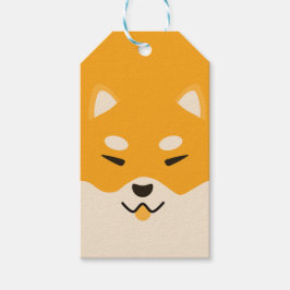 Etiqueta Para Presente Tags de Presente do Cartoon Bonito Shibu Inu