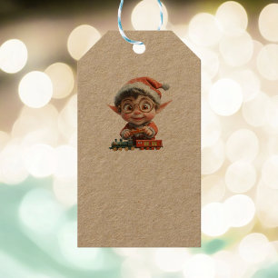 Etiqueta Para Presente Tags de presentes do Elf Kraft de Natal de Engenha