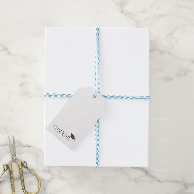 Etiqueta Para Presente Tampa de Graduação de Graduado (Com cordão)