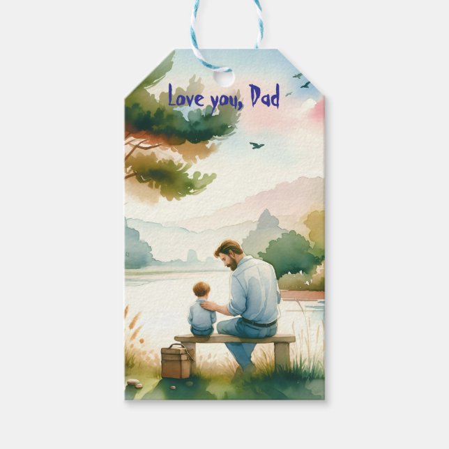 Etiqueta Para Presente Te amo, Pai (Frente)