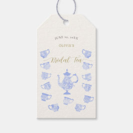 Etiqueta Para Presente Tea Party Chinoiserie Blue Boho Chá de panela