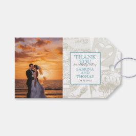 Etiqueta Para Presente Teal Florida Wedding Photo
