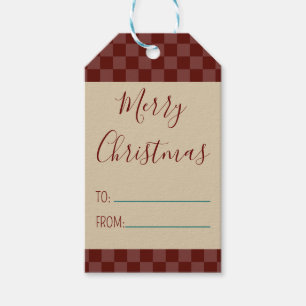 Etiqueta Para Presente Teal Vintage Cozy Elegante Natal Quente