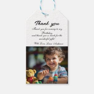 Etiqueta Para Presente Teddy Bear Balões Crianças Foto Aniversário