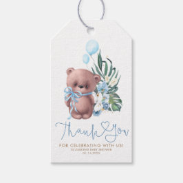 Etiqueta Para Presente Teddy Bear Cute Boho Chá de fraldas Obrigado