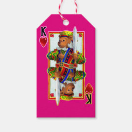 Etiqueta Para Presente Teddy Bear King of Hearts
