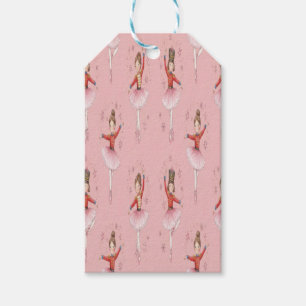 Etiqueta Para Presente Tema de Ballet de Noz Nutcracker Rosa Meninas