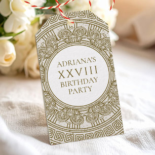 Etiqueta Para Presente Tema de festa de aniversário de História Antiga