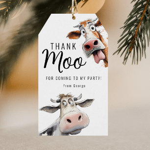 Etiqueta Para Presente Tema de Vaca Obrigado Festa de Aniversário