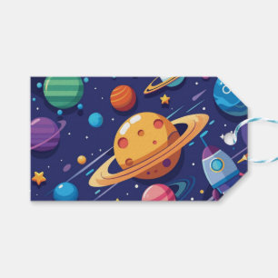 Etiqueta Para Presente Tema do espaço e do planeta