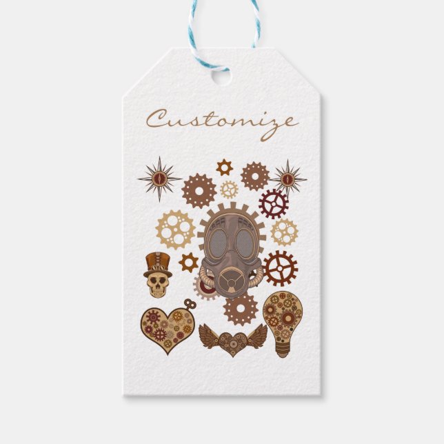 Etiqueta Para Presente Tema Steampunk Thunder_Cove (Frente)