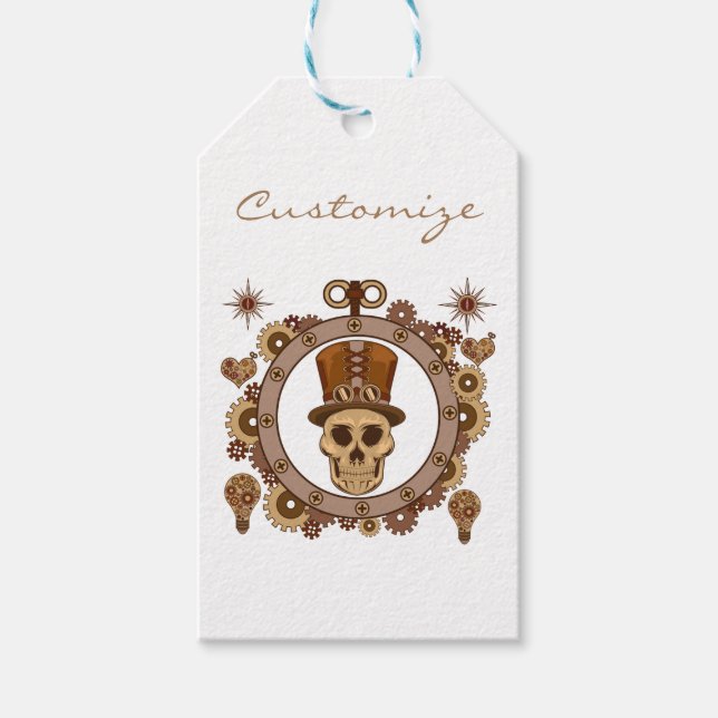 Etiqueta Para Presente Tema Steampunk Top Hull Thunder_Cove (Frente)