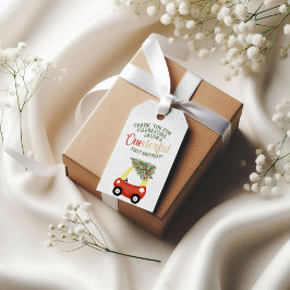 Etiqueta Para Presente Tempo ONEderful do Ano Carro Vermelho 1º Aniversár