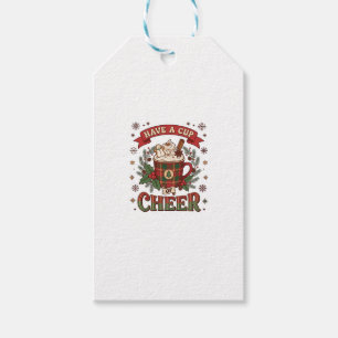Etiqueta Para Presente Tenha Copo Alegria Natal Xadrez Caneca Cacau Quent