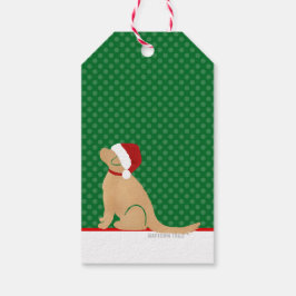 Etiqueta Para Presente Tenha um Ouro de presentes de Natal verde
