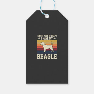 Etiqueta Para Presente Terapia de Cachorro Beagle Vintage Retrô