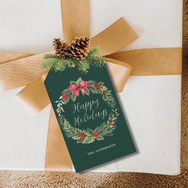 Etiqueta Para Presente Terra Clássica de Natal Verde