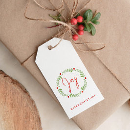 Etiqueta Para Presente Terra de Natal da Joyful Watercolor