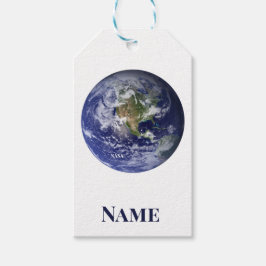 Etiqueta Para Presente Terra do Espaço, Marble Azul pela NASA
