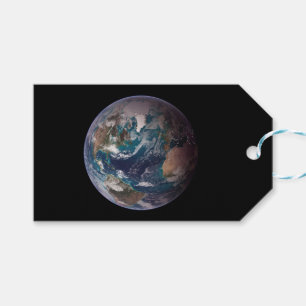 Etiqueta Para Presente Terra Marble Azul (Hemisfério Oeste)
