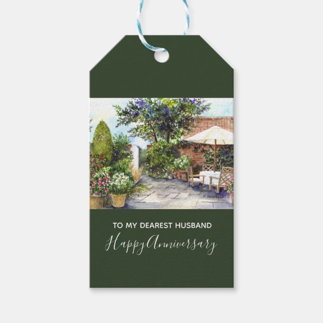 Etiqueta Para Presente Terrace da Manor House, York (Frente)