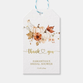 Etiqueta Para Presente Terracotta Dourada Fall Fall Chá de panela Favor