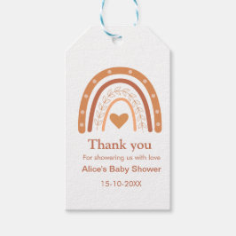 Etiqueta Para Presente Terracotta Gender Neutral boho rainbow Obrigado