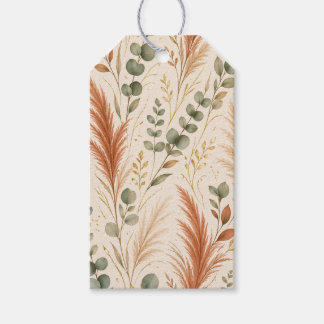 Etiqueta Para Presente Terracotta Pampas Grass Eucalyptus Neutral Boho