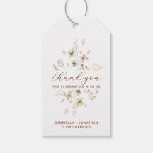 Terracotta Wildflower Weding Favor Obrigado