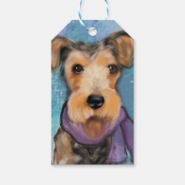 Etiqueta Para Presente Terrier Airedale