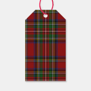 Etiqueta Para Presente Teste padrão tradicional da xadrez do Tartan real