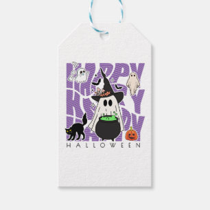 Etiqueta Para Presente Testemunhar Divertido   Feliz Halloween Magic & Mi