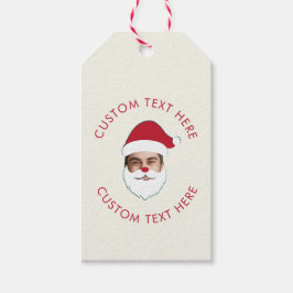 Etiqueta Para Presente Texto de Natal do Papai Noel, Curioso e Personaliz