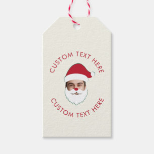 Etiqueta Para Presente Texto de Natal do Papai Noel, Curioso e Personaliz