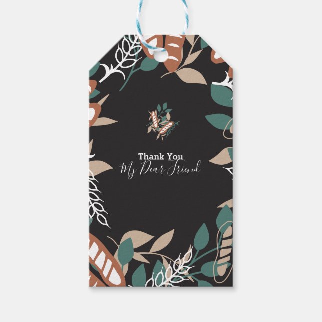 Etiqueta Para Presente Texto editável aspas de presentes (Frente)