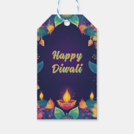 Etiqueta Para Presente Texto personalizado, Brilho Diwali - Luz e celebra